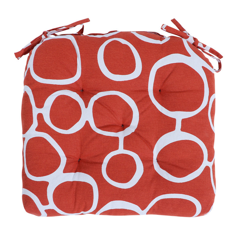 Outdoor 3'' Dining Chair Chair Pad, Gray Cotton