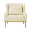 Chaise d'appoint moderne en velours avec structure et coussin en fer-120922551