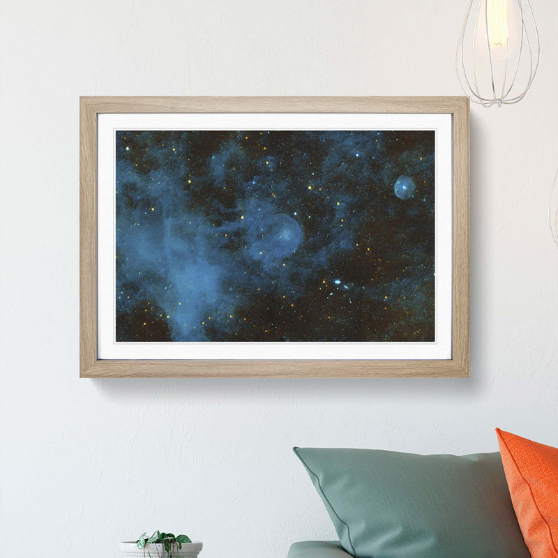Out of Space Vol.32 in Abstract - Picture Frame Graphic Art Print, 27cm H x 36cm W x 2cm D, Oak Framed