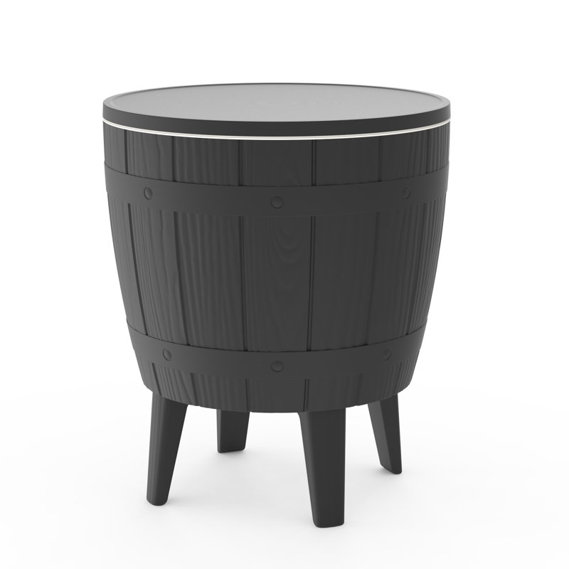 Resin Patio Ice Bucket With Extendable Tabletop