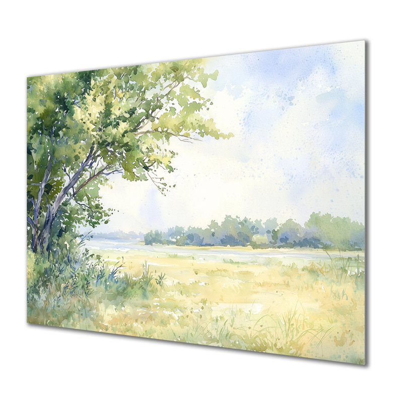 Texas Coast Meadows I - Paysages, impression sur métal, impression sur métal, H 30 po x l 40 po