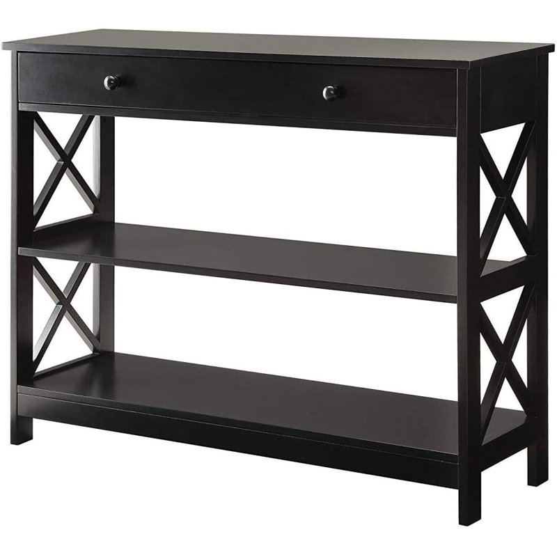 Akebia 100.33 Console Table with drawer, Black