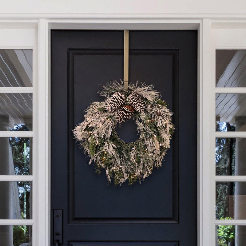 Faux Lighted Pine 24'' Wreath
