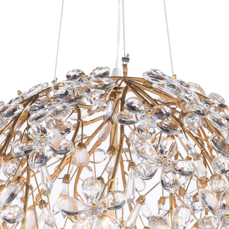 Cheshire Chandelier Small, Gold Leaf