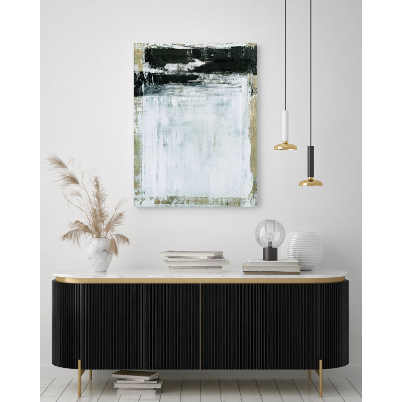 Abstract Print by John Beard, Black Framed Canvas, 31.5" H x 25.5" W x 1.75" D