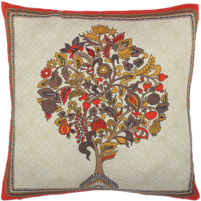 Bohemian Silk Silk Reversible Throw Pillow