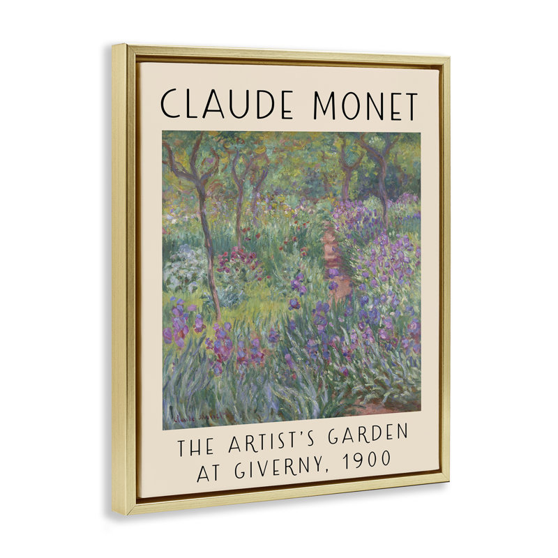  "Classic Garden" par Monet, art mural sur toile flottante par Daphne Polselli, H 21 po x l 17 po