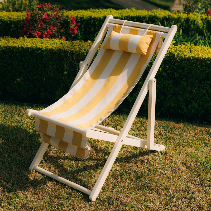 Fauteuil Sling, Jaune / Blanc