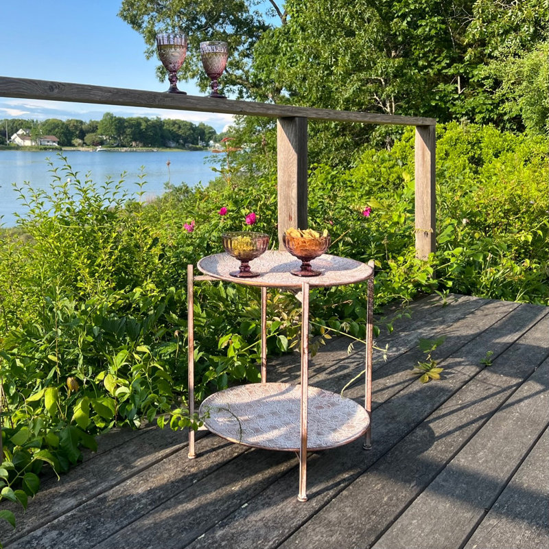 Iron Tray Top End Table