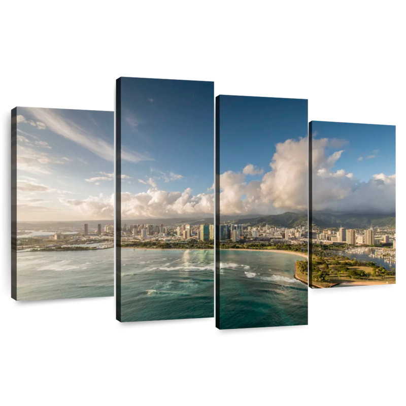 Tergel Honolulu Hawaii Aerial, 54" H x 84" W