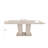 Rectangular Extendable Dining Table, Suitable For 6-10 People, With Veined Travertine Pattern, Dimensions 160-200 Cm, Simple And Elegant.