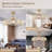 Gold Caged Ceiling Fan with Light, Remote and Maple Crystal