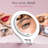 Nadeem Round Modern LED Lighted Rechargeable Magnifying Portable Travel Vanity Makeup Mirror-1279822033