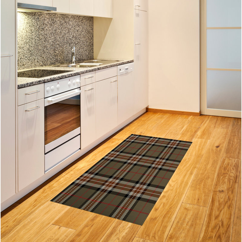 Tapis décoratif à haute densité en fibres de polyester à carreaux, Rectangle— 4 pi x 5 pi 8 po