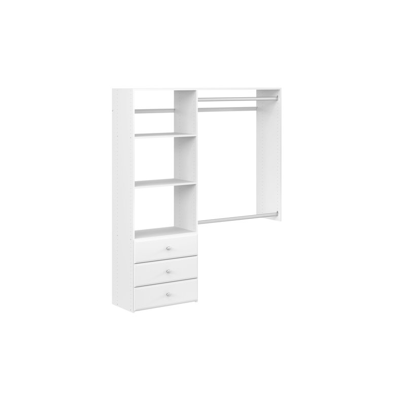 36'' - 60'' Closet System (Can Be Cut To Fit), White