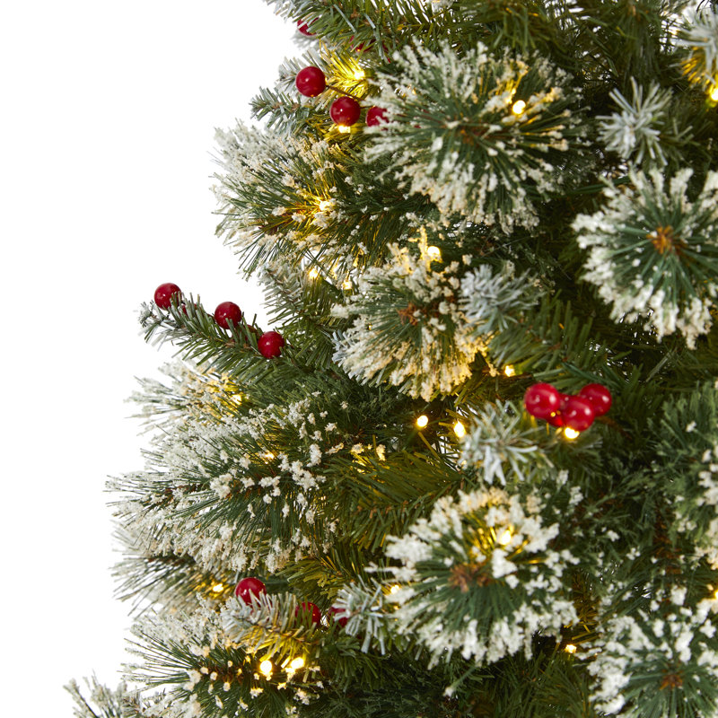 Lighted Artificial Christmas Tree, 7' H