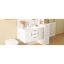 Meuble-lavabo mural de 36 po, conception indépendante, 2 tiroirs, fabrication de haute qualité, glissière lisse, poignées rouille, surface peinte imperméable, lavabo de 36 po x 18 po, peu encombrant, blanc et-2129652662