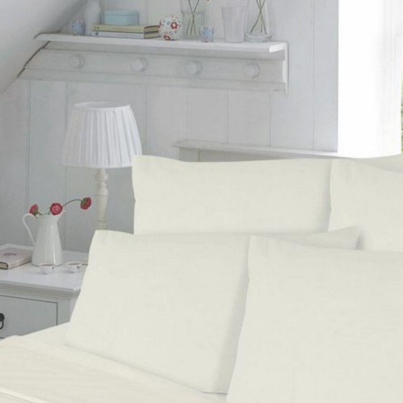 Prevesk Cotton Blend Solid Colour Duvet Cover with Pillowcases