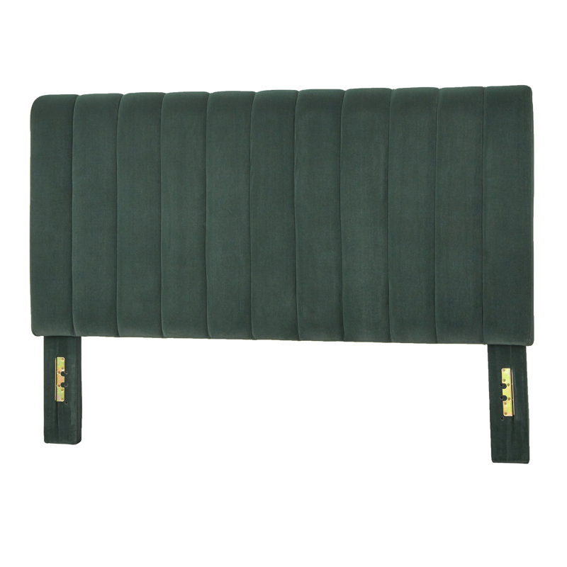Johniel Upholstered Headboard, Emerald Green
