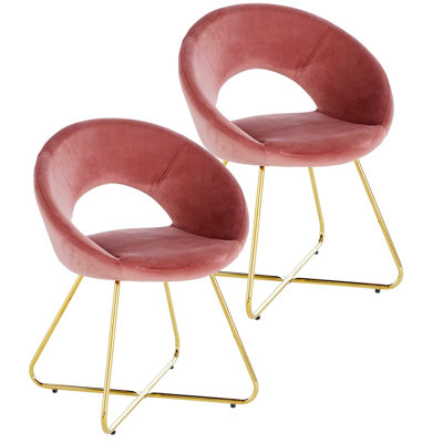 Khamaria Set Of 2 Upholstered Metal Side Chair, Upholstered Dining Chair