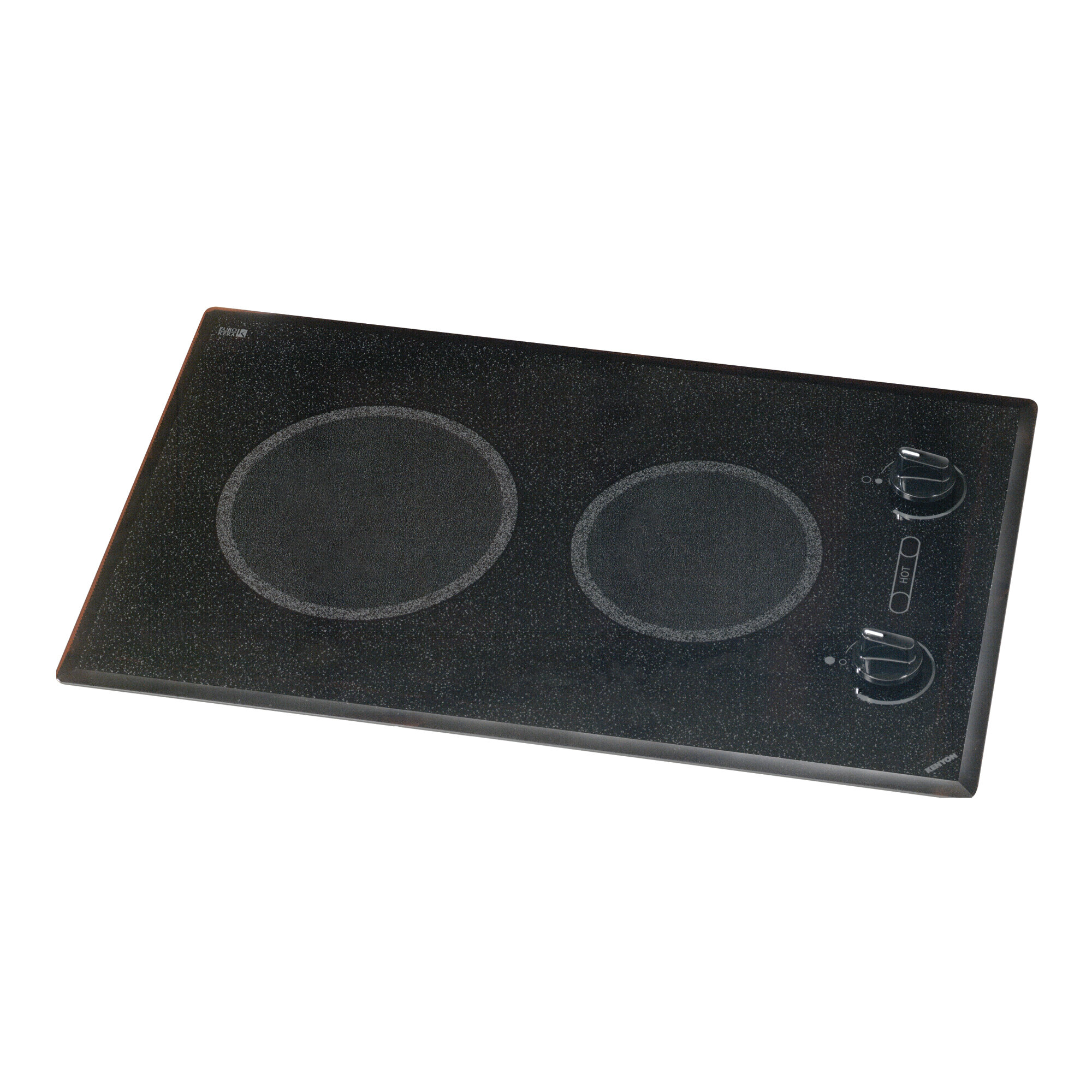 Double Electric Cooktop, 120V 2400W 24 Inch Built-in Electric
