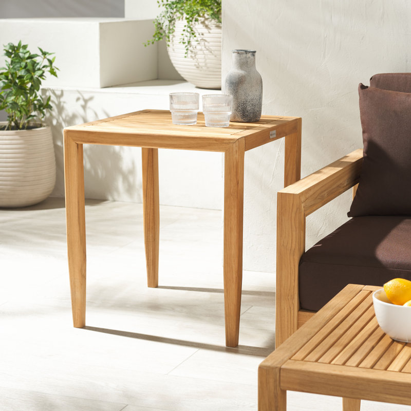 Soma Outdoor Square Teak Side Table