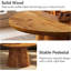 Solid Wood Pedestal Coffee Table