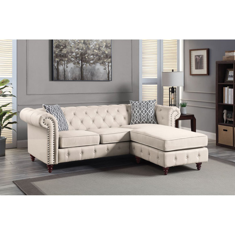 Canapé modulaire réversible Modern Canapé Waldina, Beige