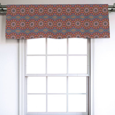 Sateen Ikat Ruffled Window Valance