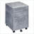 File Cabinet, 3-Drawer Matte Silver Industrial with Caster Wheels | Industrial | Office