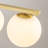 5-Light Mid-Century Opal Glass Bubble Linear Pendant