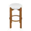 Ensemble de 2 tabourets de bar rembourrés en bois Tara