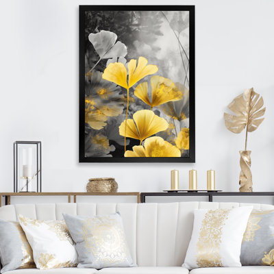 «Palm Tropical Ginkgo», reproduction d'art sur toile encadrée IV