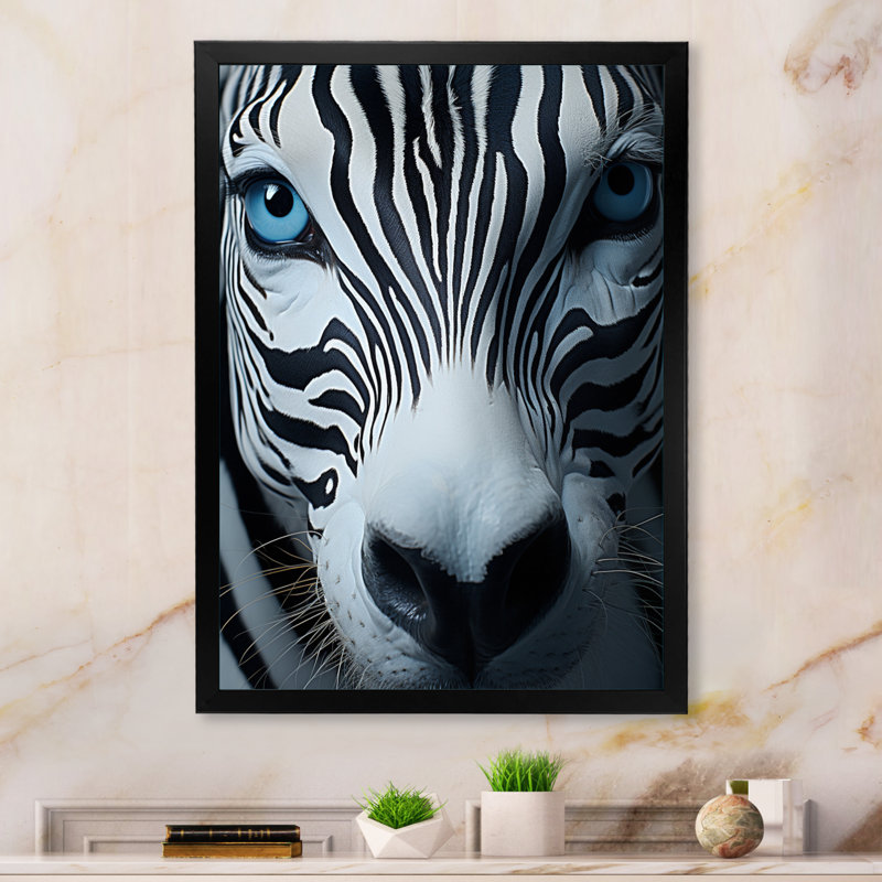 Motif zébré noir et blanc dynamique II, Noir, H 32 po x l 24 po x P 1 po