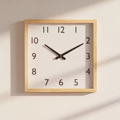 Apia Solid + Manufactured Wood Wall Clock