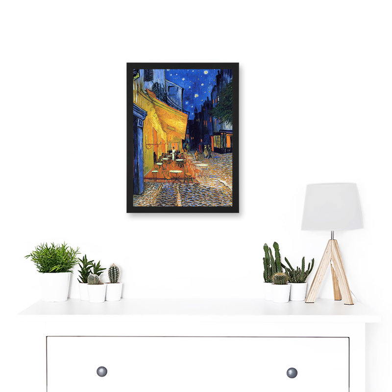Cafe Terrace At Night Place Du Forum Arles 1888 by Vincent Van Gogh - Single Picture Frame Painting