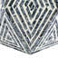 Table de jardin 16 x 14 x 18 po, forme hexagonale, blanc noir, bureau de jardin blanc côtier, 16 x 14 x 18 po, incrustation, décontracté