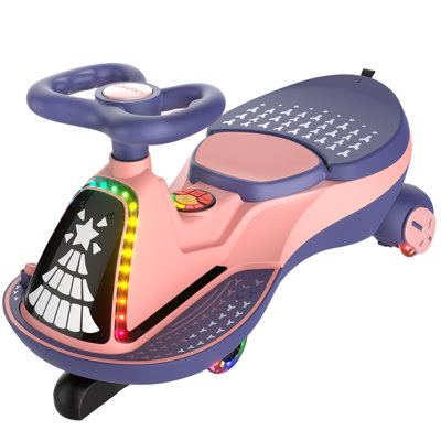 Jouet pour enfants 2 places DEARAUTO, voiture électrique 6V avec musique, roues clignotantes et lumières DEL, pédale, moteur puissant de 75 W, voiture pour enfants pour les filles de 3 ans et plus
