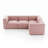 Blush Pink Modular Sectional – 4-Pc L-Shape, 101" Sofa Set