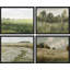 Green Meadow Countryside Landscape, impression sur papier, 4 pièces-97770428-97770429
