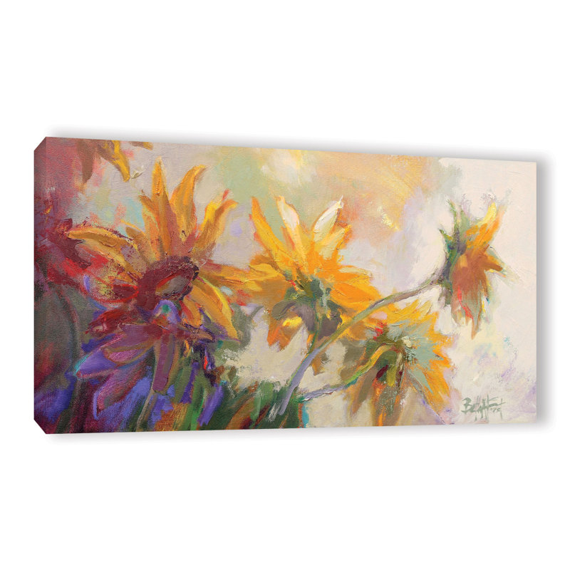 «Three Long Blossoms» par Beth A. Forst, reproduction sur toile, H 6 po x l 12 po x P 2 po, Toile tendue