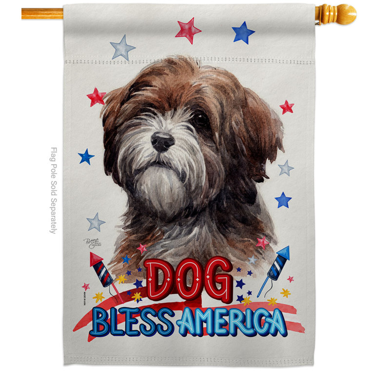 Drapeau de maison patriotique en polyester 3 faces 2 x 2 pi