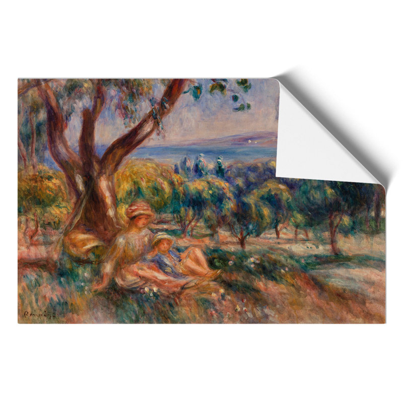 Landscape with Figures by Pierre-Auguste Renoir - Unframed Painting, 42cm H x 59cm W x 0.1cm D