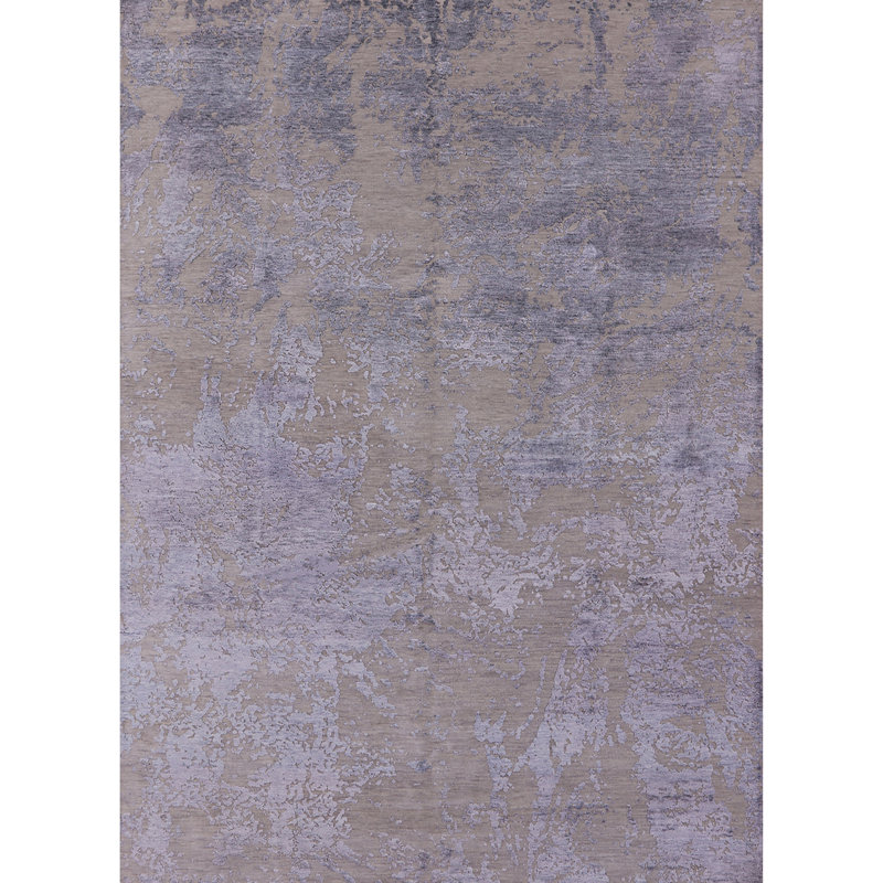 Tapis mauve à motif abstrait Boothville, Rond 5 pi