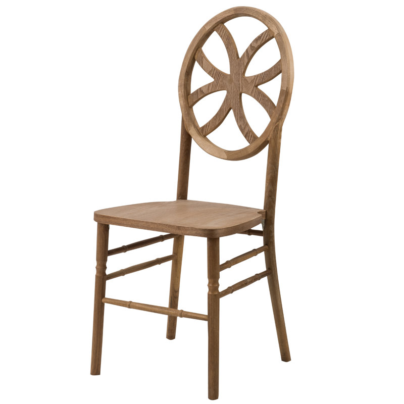 Chaise en bois massif Gantz, Teinté brut