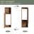 12 Inch Bathroom Wall Cabinet, Soft Close Door, Float Mounting Design, Imitative Oak