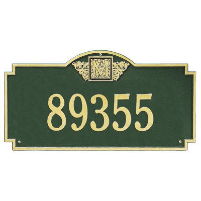 Monogram 1-Line Wall Address Plaque