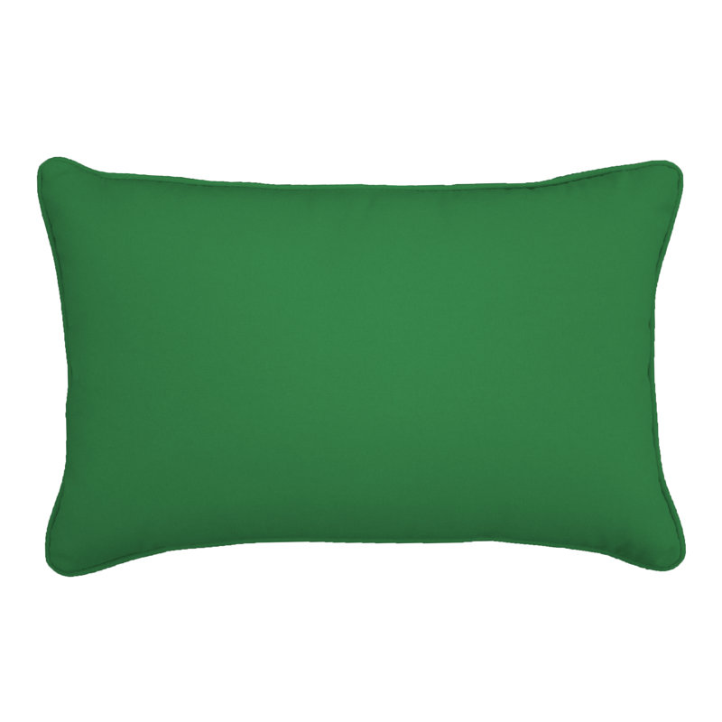 Sunbrella® Outdoor Reversible Throw Pillow, 12" H x 18" W, Accord Jade