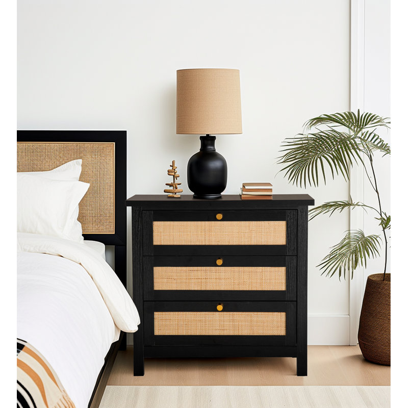 Ludden 3 - Drawer Standard Accent Chest, Black