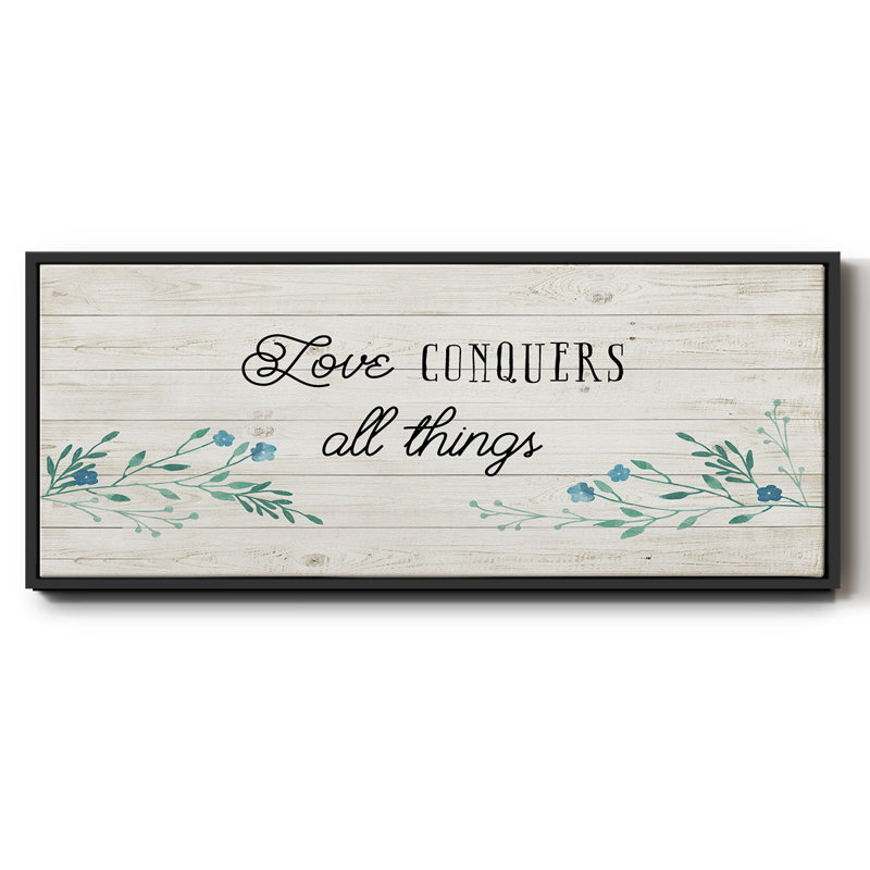 Amour floral - toile encadrée, H 12 po x l 30 po